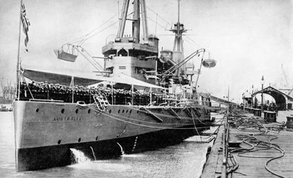 HMAS Australia, krążownik liniowy klasy Infatigable, czerwiec 1913 1936