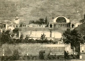 Willa Hadriana w Tibur, 1890.