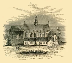 Hall domu Winchester, c1878.