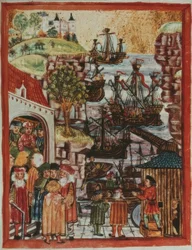 Okręty hanzyjskie 1497 / iluminator książkowy.
