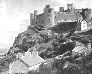 Zamek Harlech, Merionethshire, Walia, 1894.