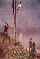 Uniósł włócznię i uderzył w pas”, 1914.