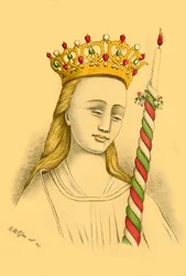 Głowa II. Z jednego z malowideł ściennych w kościele w Eton, 1911.
