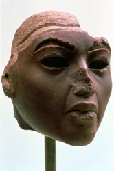 Głowa starożytnej egipskiej królowej Tiye, c1388-1340 pne