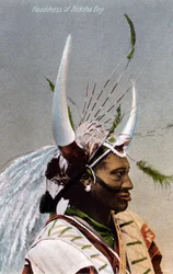 Nakrycie głowy rikszy, Durban, 1917