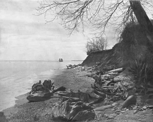 Kierując się w stronę brzegu, jezioro Michigan, USA, ok. 1900.