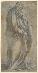 Mocno udrapowana figura męska, XVI wiek.