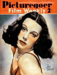 Hedy Lamarr 1914-2000, urodzona w Austrii amerykańska aktorka, 1940
