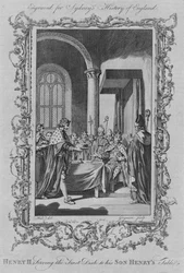 Henryk II serwujący pierwsze danie na stole swojego syna Henryka, 1773 r.