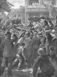 ...Wizyta Jej Królewskiej Mości na East End w Londynie, 2 kwietnia 1873, 1901.