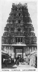 Świątynia hinduska, Srirangam, Indie, ok. 1925 r.