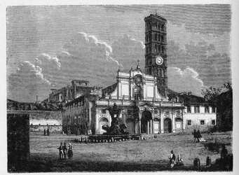 Historia starożytnego Rzymu. Santa Maria in Cosmedin to kościół małej bazyliki w Rzymie we Włoszech. Znajduje się w Rie Ripa.