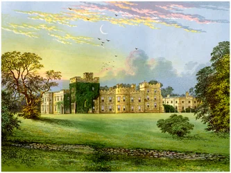 Zamek Hornby, Yorkshire, siedziba księcia Leeds, ok. 1880 r.