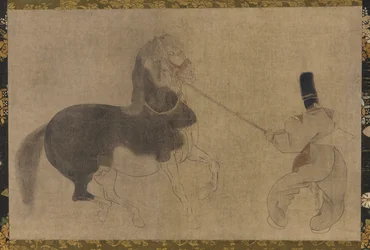 Koń i pomocnik, okres Momoyama, 1568-1615.