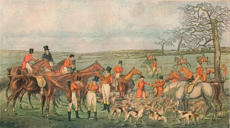 Polowanie w Leicestershire, 1827 - In At The Death, 1890.