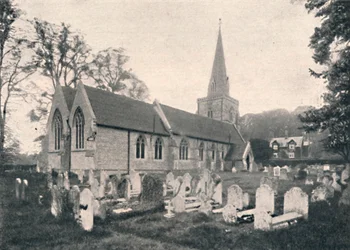 Kościół i plebania w Hursley, 1904