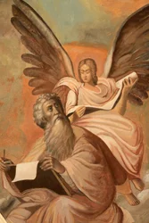 Ikona w klasztorze Aghiou Pavlou na górze Athos Saint Matthew Grece