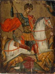 Ikona św. Jerzego zabijającego Smoka, XV-XVI w.