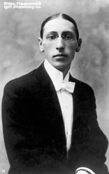 Igor Strawiński, urodzony w Rosji kompozytor, jako młody mężczyzna, ok. 1900