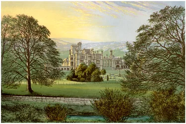 Ilam Hall, Staffordshire, dom rodziny Hanbury, ok. 1880