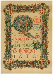 Podświetlany inicjał Q, c1073