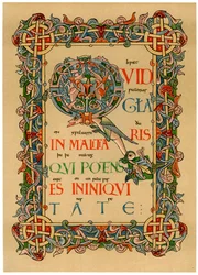 Podświetlany inicjał Q, c1073