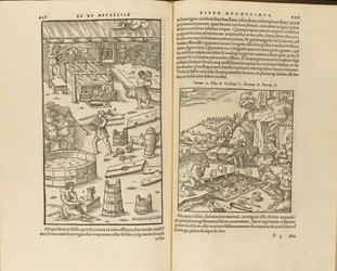 Ilustracja z De re metallica libri XII Georgius Agricola, 1556