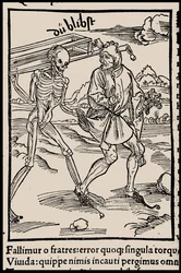 Ilustracja do książki Sebastiana Branta Statek głupców, 1497.