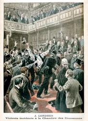 W Londynie, incydent z przemocą w Izbie Gmin, 1901