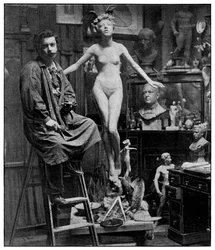 W Mr Lucchesis Studio, Londyn, 1899