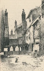 Wewnętrzny krużganek, patrząc na zachód, 1895