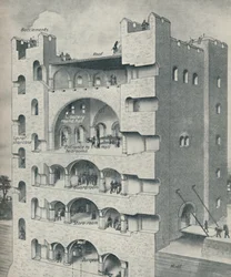 Wewnątrz Donjon zamku normańskiego, c1934