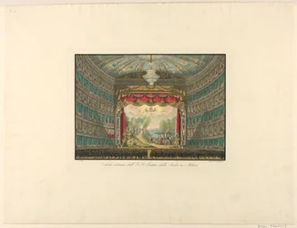 Widok wnętrza, teatr La Scala, Mediolan