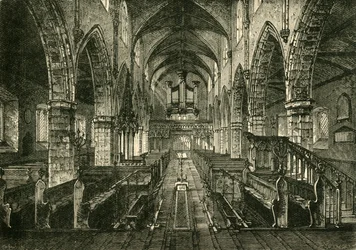 Wnętrze katedry Londonderry, 1898.