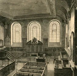 Wnętrze St. Michaels, Wood Street, 1876, 1897.