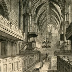 Wnętrze kościoła św. Zbawicieli, ok. 1878 r.