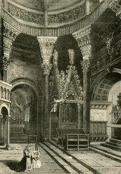 Wnętrze katedry Spalatro Dawna świątynia Pałacu Dioklecjana, 1890.