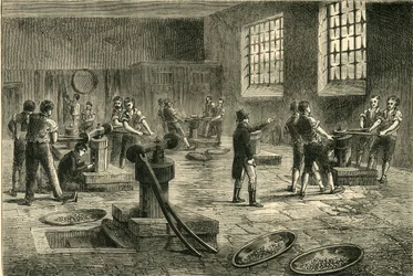 Wnętrze mennicy, ok. 1872 r.