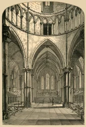 Wnętrze kościoła świątyni, 1870, 1897.