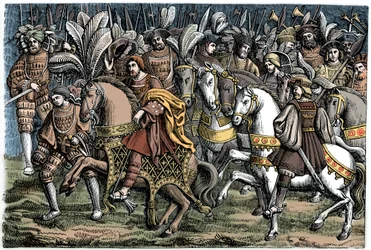 Wywiad między Franciszkiem I i Henrykiem VIII na Polu Złotej Sukni, 1520, 1870.