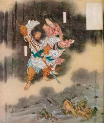 Izanagi i Izanami rodzą Japonię, ok. 1870, 1925