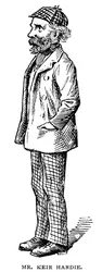 James Keir Hardie, urodzony w Szkocji brytyjski związkowiec i polityk Partii Pracy, 1903