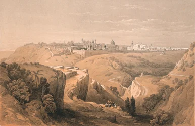 Jerozolima od drogi prowadzącej do Betanii, 1855.
