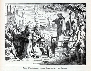Żydzi skazani na spalenie na stosie, 1882 r.