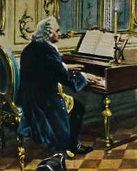 Jana Sebastiana Bacha 1685-1750. - Fragment obrazu Carla Röhlinga, 1934.
