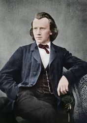Johannes Brahms 1833-1897, niemiecki kompozytor i pianista, c1866