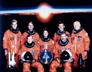 John Glenn i załoga, czerwiec 1998