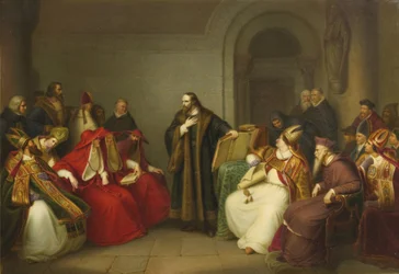 Jan Hus przed Soborem w Konstancji, koniec XIX wieku