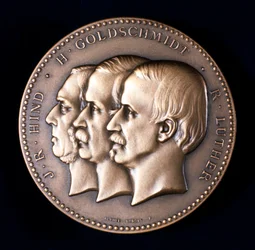 John Russell Hind, Hermann Goldschmidt i Robert Luther, astronomowie, ok. 1900