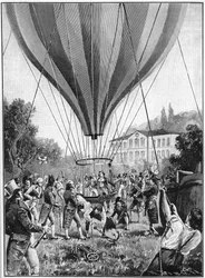 Joseph Louis Gay-Lussac podczas lotu balonem z Paryża, 14 września 1804 1910 r.